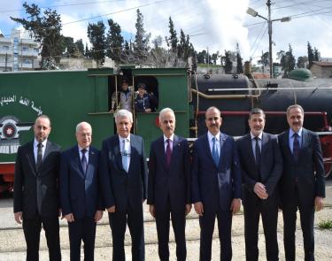 الخط الحجازي يستقبل وزراء النقل الأردني والسوري والتركي.